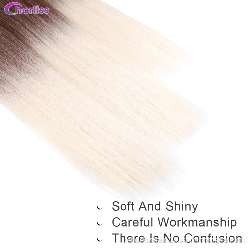 Wholesale Blonde Ombre Long Silky Straight Hair Bundles Weave Weft Synthetic Hair Bundles Extension Hair weaves For Black women
